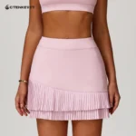 Chic High-Waist Pleated Skirt with Pockets for Active Women - Image 2