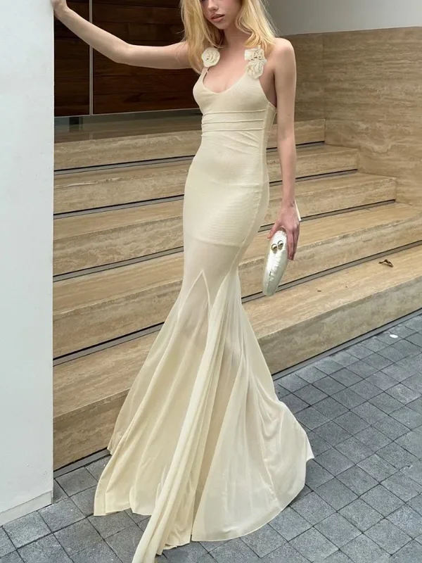 Chic Backless Spaghetti Strap Dress for Summer Elegance