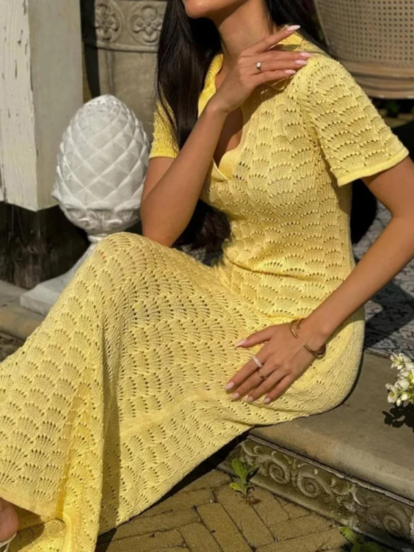 Chic Moopsi Summer Dress - Elegant High Waist A-Line Style