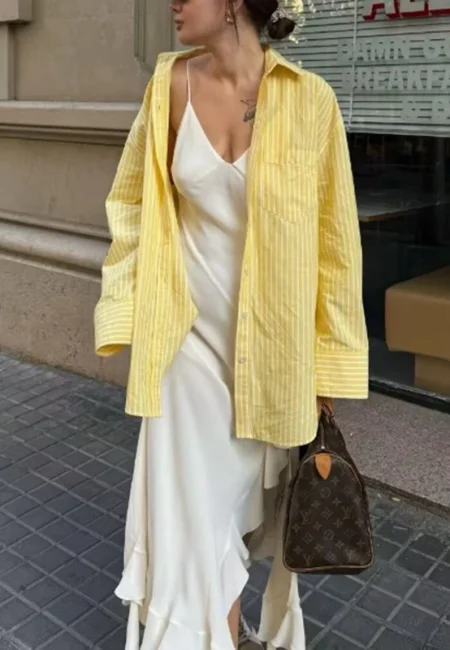 Effortless Elegance: Women's Colorful Long Sleeve Shirt