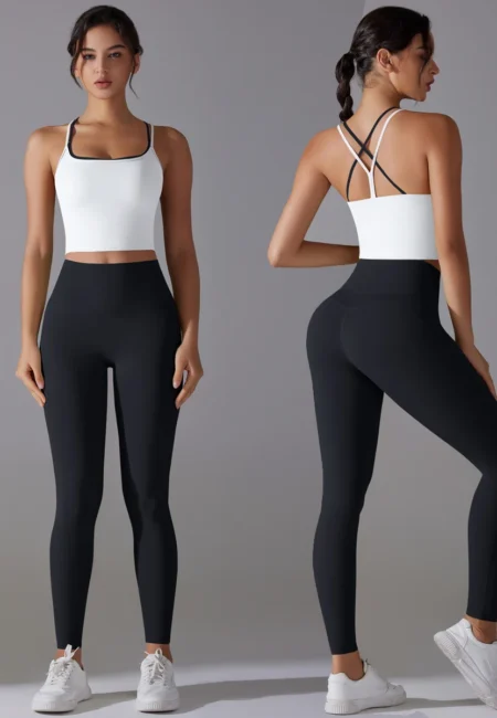Premium High-Waist Yoga Set - Breathable Nylon Activewear