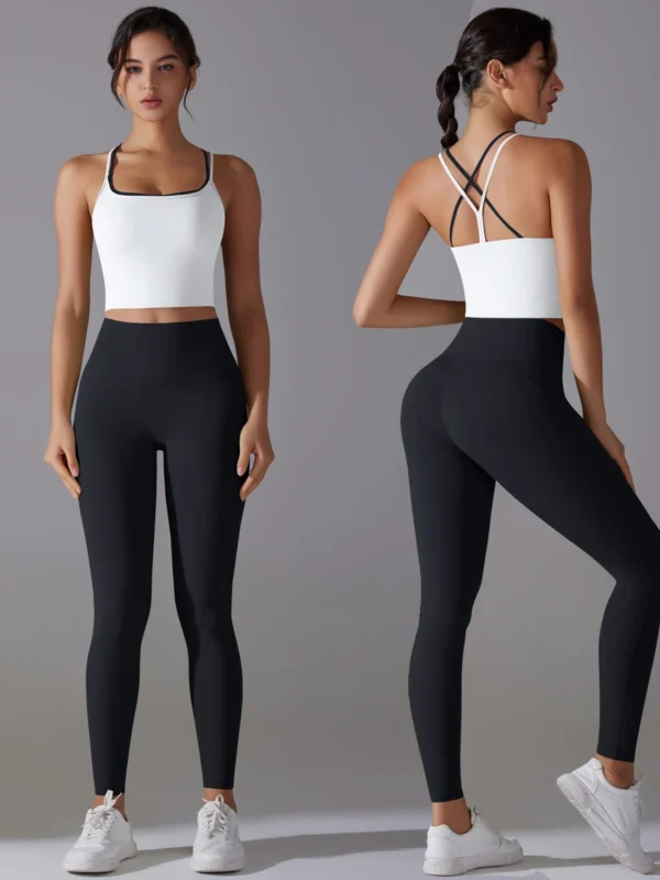 Premium High-Waist Yoga Set - Breathable Nylon Activewear