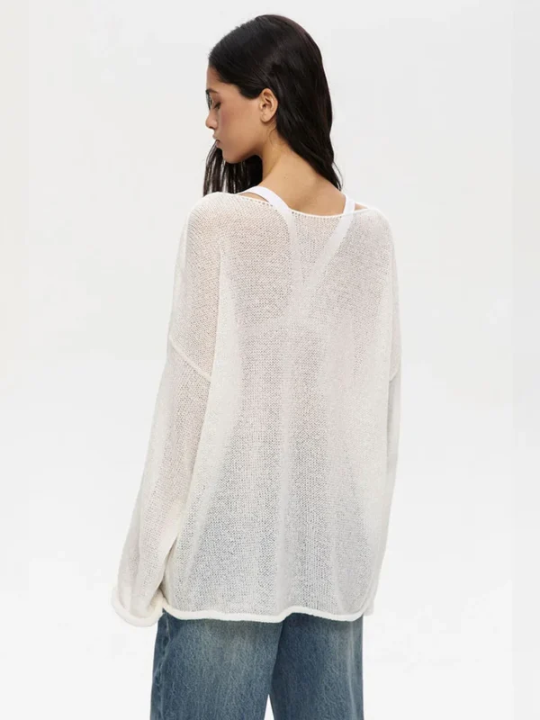 Chic Hollow Knit Pullover Top for Effortless Summer Style