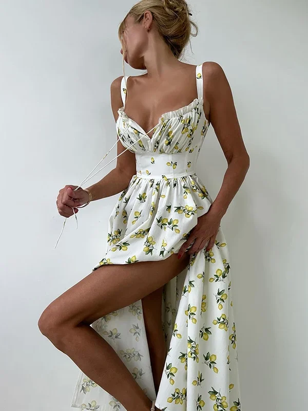 Chic A-Line Suspender Dress for Women - Summer Elegance