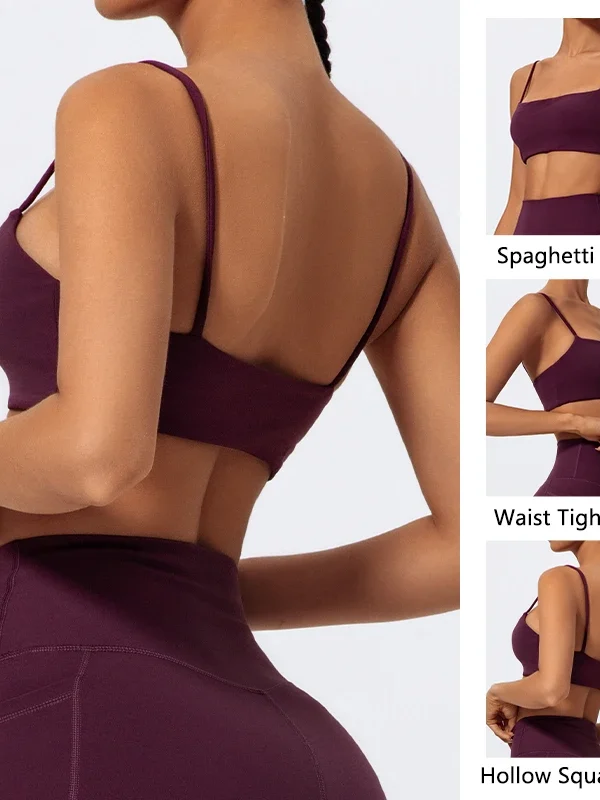 Sling Yoga Bra Set for Women - Stylish Shockproof Support
