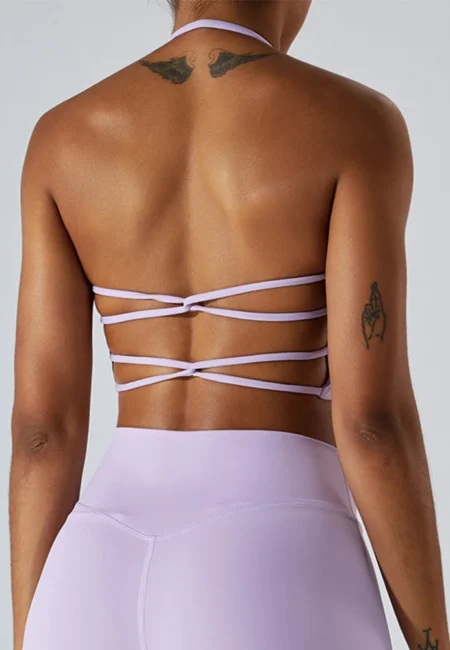 Premium Quick-Dry Cross Back Sports Bra for Active Women