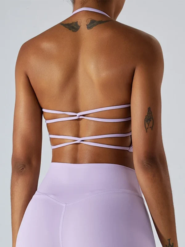 High-Support Women's Sports Bra with Chic Cross Straps