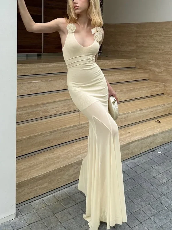 Chic Backless Spaghetti Strap Dress for Summer Elegance