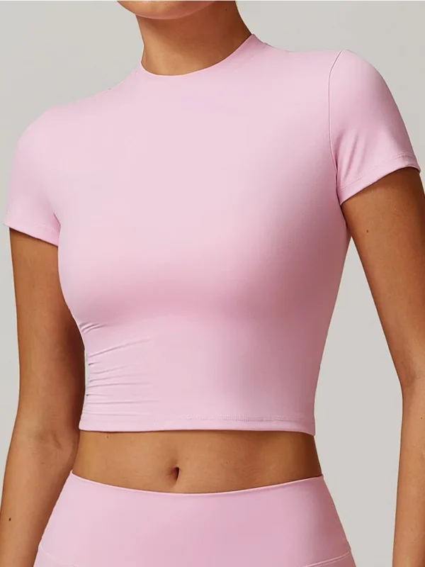 Breathable Women's Yoga Top - Quick-Dry Fitness Tee