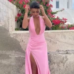 Elegant Backless Maxi Dress for Women - Torova Halter Slit Style - Image 2