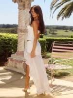 Elegant Ruffled Strapless Top & Skirt Set for Chic Occasions - Image 4