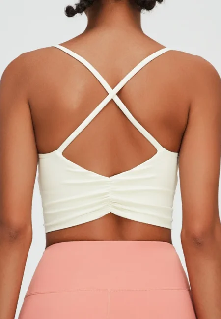 Cross Back Yoga Bra for Women - Quick Dry Sports Top