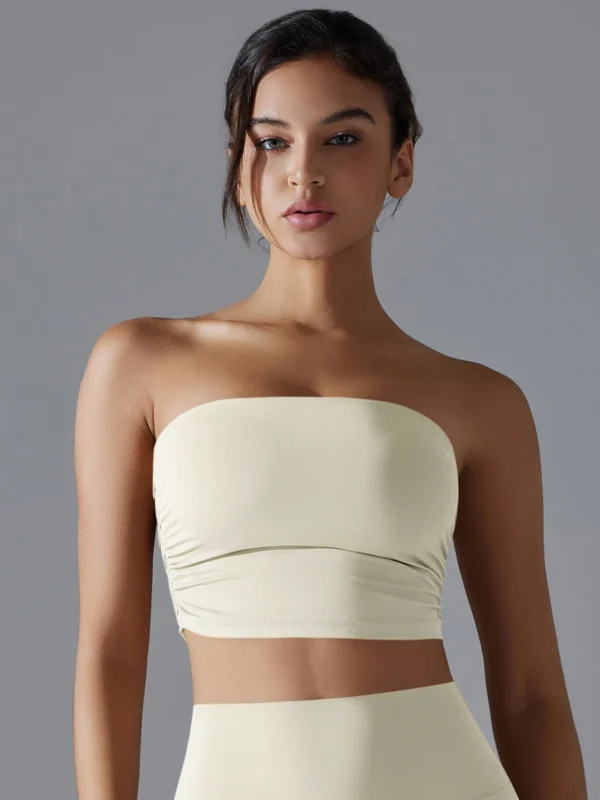 Chic Strapless Sports Bra for Women - Breathable Comfort & Style