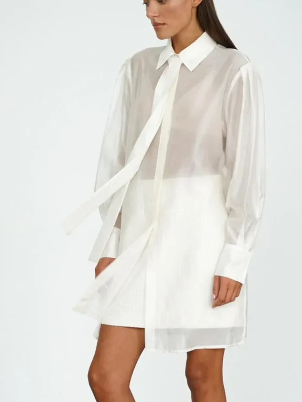 Women White Blouses Casual Lapel Loose See Through Sunscreen Cardigan Summer Fashion Patchwork Commuter Women Shirt Tops