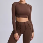 Elegant Long Sleeve Workout Top for Active Women - Image 2
