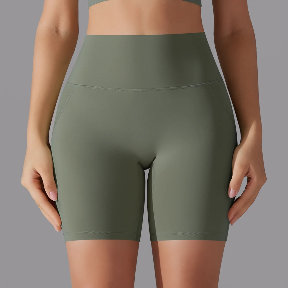kf-S2d424c6bed324a329d3a041dfc081d25S High-Waist Breathable Yoga Shorts for Women - Luxurious Fit