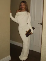 Asymmetrical One-Shoulder Maxi Dress for Elegant Events - Image 3