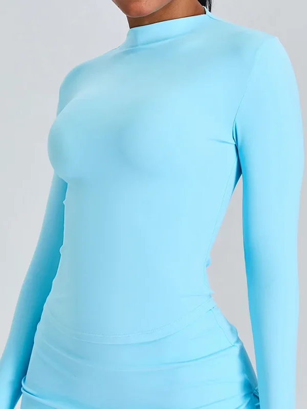 Elegant Long Sleeve Yoga Top for Active Women - Quick Dry Fitness