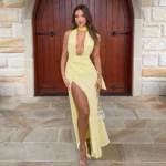 Elegant Backless Maxi Dress for Women - Torova Halter Slit Style - Image 6