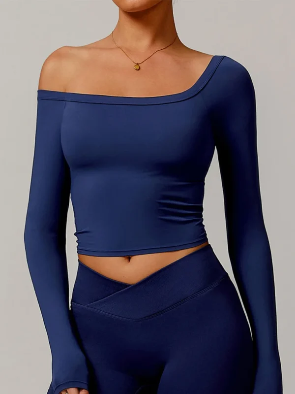 Chic Long Sleeve Crop Yoga Tops for Stylish Activewear