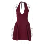 Chic A-line Backless Mini Dress for Summer Parties - Image 5