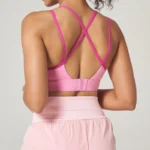 High-Impact Cross Back Yoga Bra with Adjustable Support