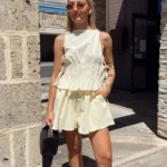 Chic Summer Vest and Shorts Set for Effortless Style - Image 2