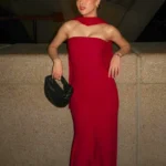 Elegant White Ribbon Fishtail Dress - Strapless Backless Gown - Image 4