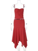 Chic High Waist Sling Skirt Set for Effortless Summer Style - Image 6