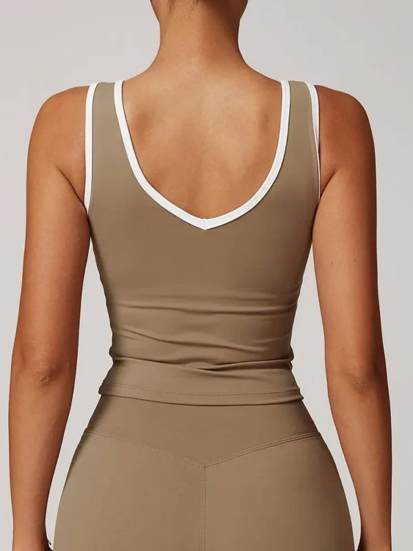 Backless Sports Bra for Women - Push-Up Yoga Crop Top