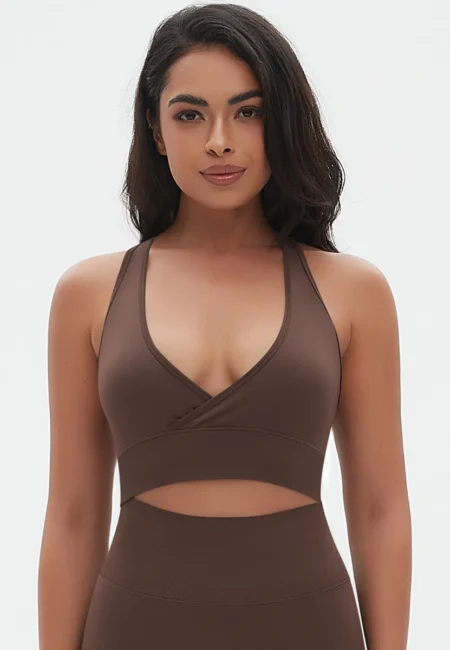 High Support Ruched Sports Bra for Active Women’s Comfort