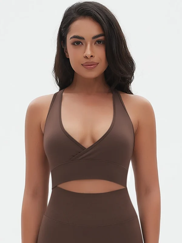 High Support Ruched Sports Bra for Active Women’s Comfort