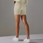 Chic Checkered Seamless Yoga Shorts for Ultimate Comfort - Image 5