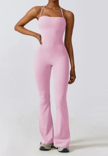 Luxe Quick-Dry Sleeveless Yoga Jumpsuit - Moisture-Wicking Active