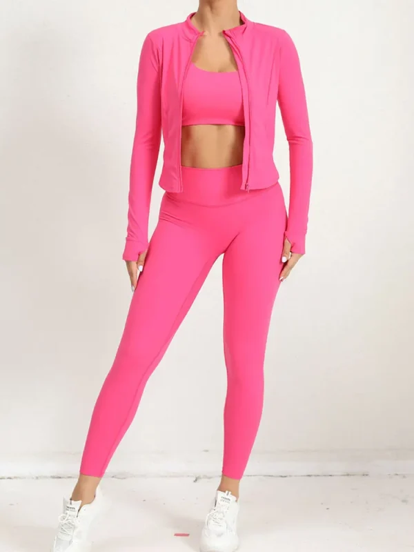 Elevate Your Workout: Luxurious 3-Piece Yoga Set for Women