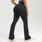Chic High Waist Flared Yoga Pants with Pockets for Women - Image 5
