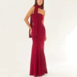 Elegant White Ribbon Fishtail Dress - Strapless Backless Gown - Image 3