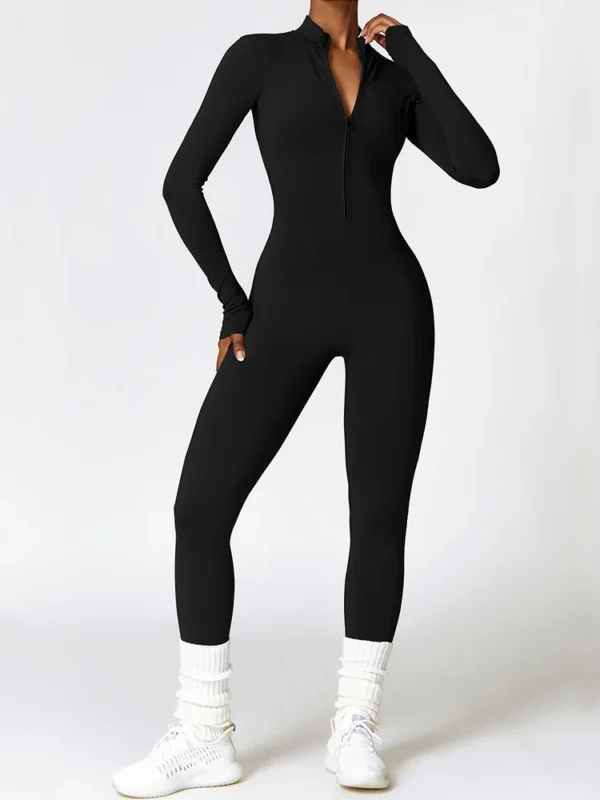 Luxury Long-Sleeved Yoga Romper for Active Women