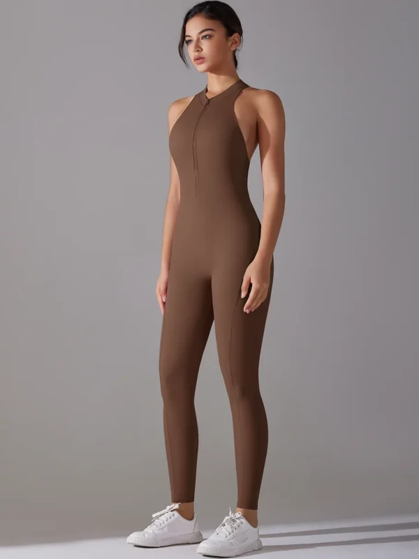 Backless Scrunch Jumpsuit for Women | Stylish Gym & Yoga Wear