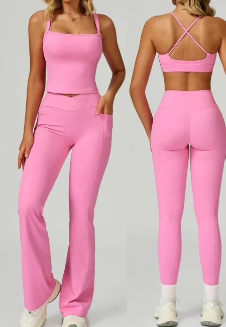 Elegant 2-Piece Women's Yoga Set - Seamless Comfort & Style