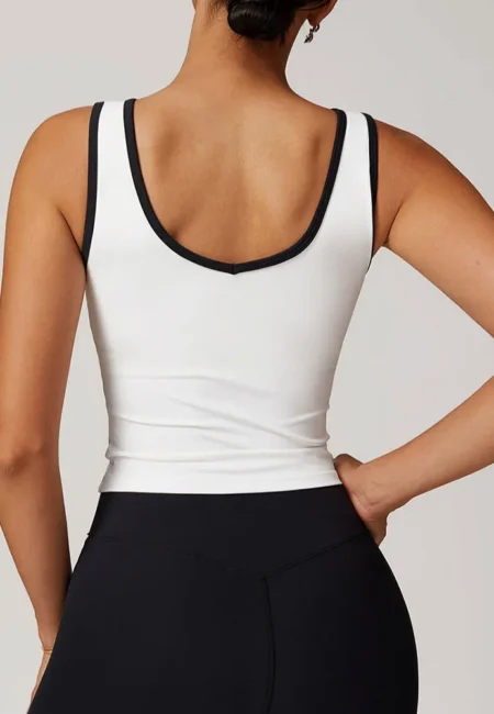 Backless Sports Bra for Women - Push-Up Yoga Crop Top