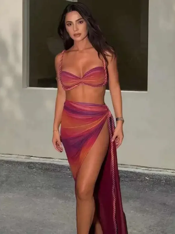 Elegant Spaghetti Strap Two-Piece Set for Spring Events