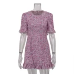 Vibrant Backless Flower Print Mini Dress for Summer Nights - Image 6