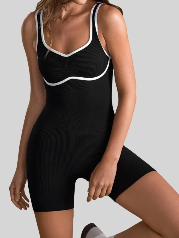 Veqking Breathable V-Neck Yoga Jumpsuit - Hip Lifting Design