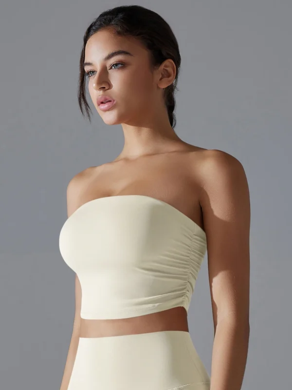 Chic Strapless Sports Bra for Women - Breathable Comfort & Style