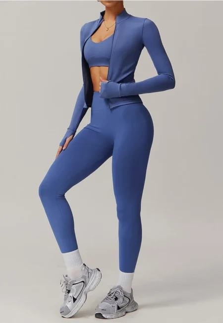 Elegant 2-Piece Yoga Suit: Breathable Athletic Set for Women