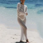 Elegant Backless Beach Cover-Up Dress for Summer Parties - Image 4
