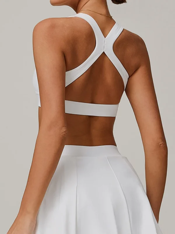 High-Performance Women's Cross Back Yoga Bra & Tights Set