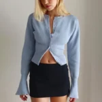 Chic Women's High Waist Cardigan for Autumn Layering - Image 6