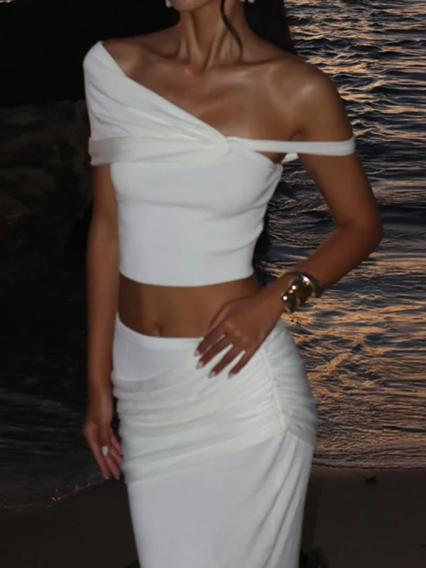 Chic Asymmetrical Summer Skirt Set for Women - Elegant Style